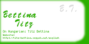 bettina titz business card